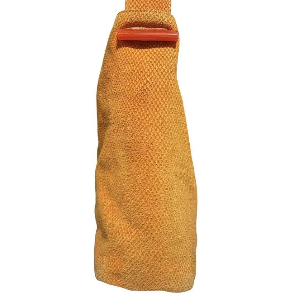 LOEWE Tote Shoulder Bag Medium Logo Leather Orange Women's USED FROM JAPAN - Image 4 of 4