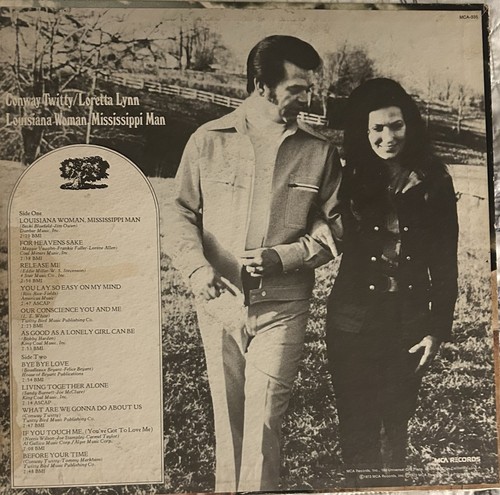 Conway Twitty/Loretta Lynn - Louisiana Woman, Mississippi Man (LP, 1973, MCA) - Picture 2 of 2