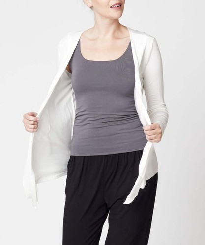 Fabina Bamboo Simple Tie Front Cardigan - Imagen 5 de 30