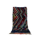 Moroccan Cotton Vintage Berber Rug, Unique Authentic Home Decor Rug 2'9x6'4 ft