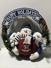 Dallas Cowboys 20" 3 Snowmen Holiday Christmas Wreath