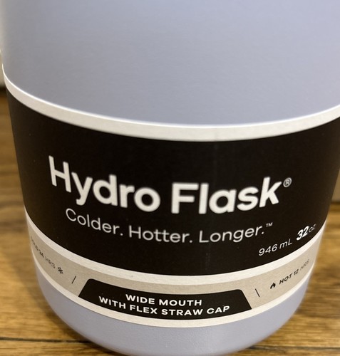NEW - HYDRO FLASK 32 OZ WIDE FLEX STRAW CAP SURF BLUE GRAY - Picture 2 of 7