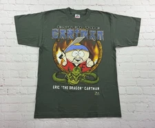 RARE! Vintage 1998 South Park Enter The Cartman Bruce Lee Dragon T Shirt Tee - L