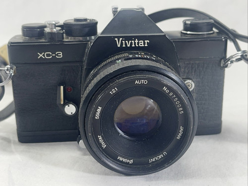 Vivitar screw mount XC3 camera w/55mm f2.1 len - Picture 1 of 8