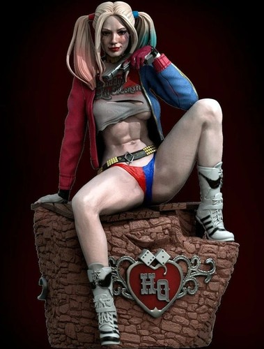 1/24 Resin Figure Model Full Kit Harley Quinn Unpainted Unassembled DIY Toys - Picture 4 of 6