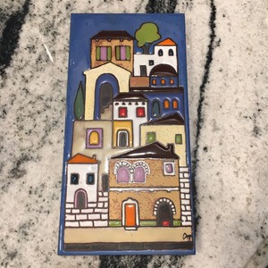 Vintage-Mid-Century-Modern-Greek-Pottery-Tile-Wall-Hanging-Art-Angelo-Tsakirakis