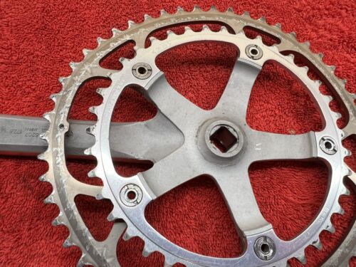 Shimano 600 FC-6207 172.5mm 52/39 Crankset Vintage Big Ring Biopace - Picture 2 of 7