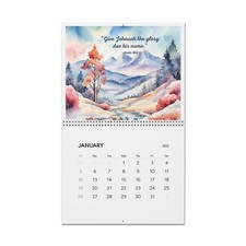 2025 JW Year Text Wall Calendar, Spiritual Art Gift for Jehovah's Witnesses,