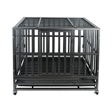 New Heavy Duty Dog Kennel Pet Iron Crate Cage 37 inch