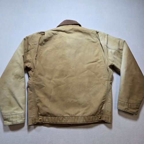 VTG Carhartt Jacket Detroit J01 Mens 44 T Blanket Lined Faded Thrashed Made USA - Picture 11 of 16