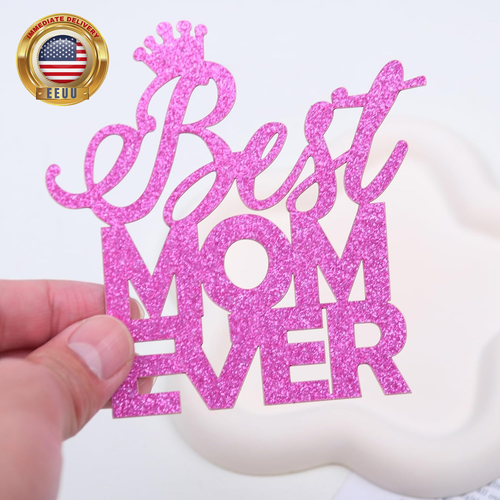 Mother'S Day Cake Toppers Set-10Pcs Mothers Day Cupcake Toppers Glitter Cake Dec - Picture 7 of 8