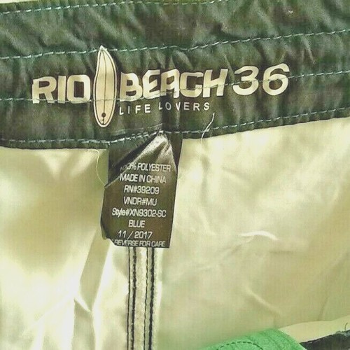 New Mens Rio beach Board Shorts Swim Trunk Bathing Suit Size 36 - Picture 3 of 10