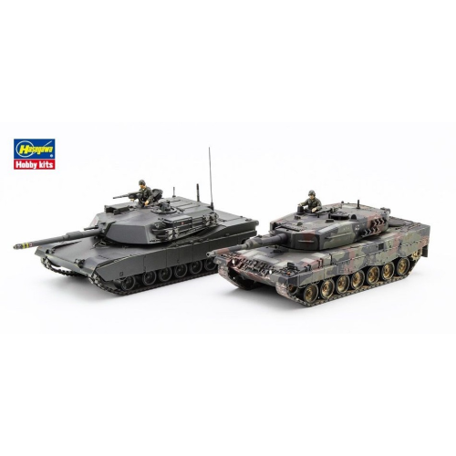 M1 ABRAMS & LEOPARD 2 KIT 1:72 Hasegawa Kit Mezzi Militari Modellino - Foto 2 di 2