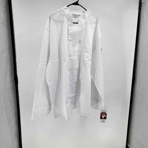 Chef Works Men Le Mans White Long Sleeve Chef's Coat US Restaurant Size 3X - Picture 10 of 10