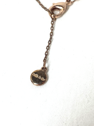 Stella & Dot Tiered Lariat Rose Gold Tone Adjustable Necklace 2 in 1 Crystal - Picture 9 of 9