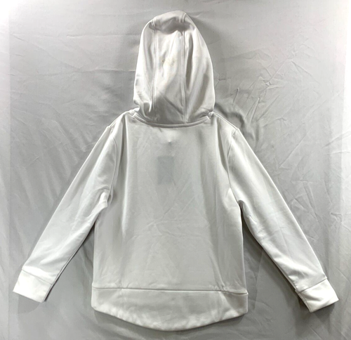 NWT Adidas Active Girl's Logo White Hooded Long Sleeve Shirt Size 10/12 - Picture 14 of 20