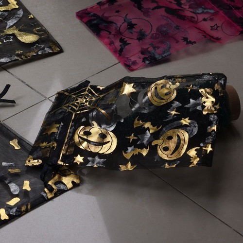 50pcs 10x15cm Organza Halloween Spider Web Jewelry Drawstring Packaging Bags NEW - Picture 9 of 25
