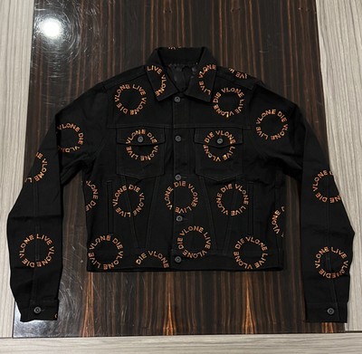 Vlone Rhinestone Denim Jacket Size 