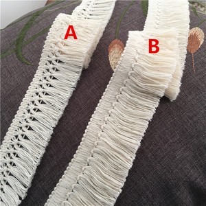 Beige-Cotton-Fringe-Tassel-Lace-Trim-High-Quality
