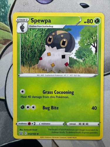 Spewpa Non Holo English Pokemon TCG BKE290