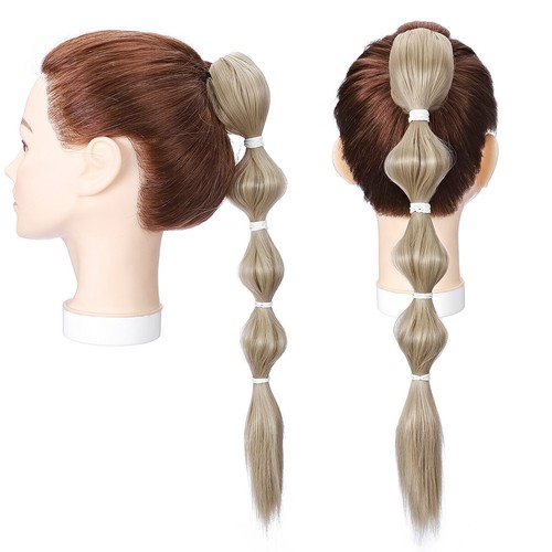 Claw on Hair Ponytail Clip In as Real Human Hair Extensions Bubble Pony Tail US - Picture 13 of 20