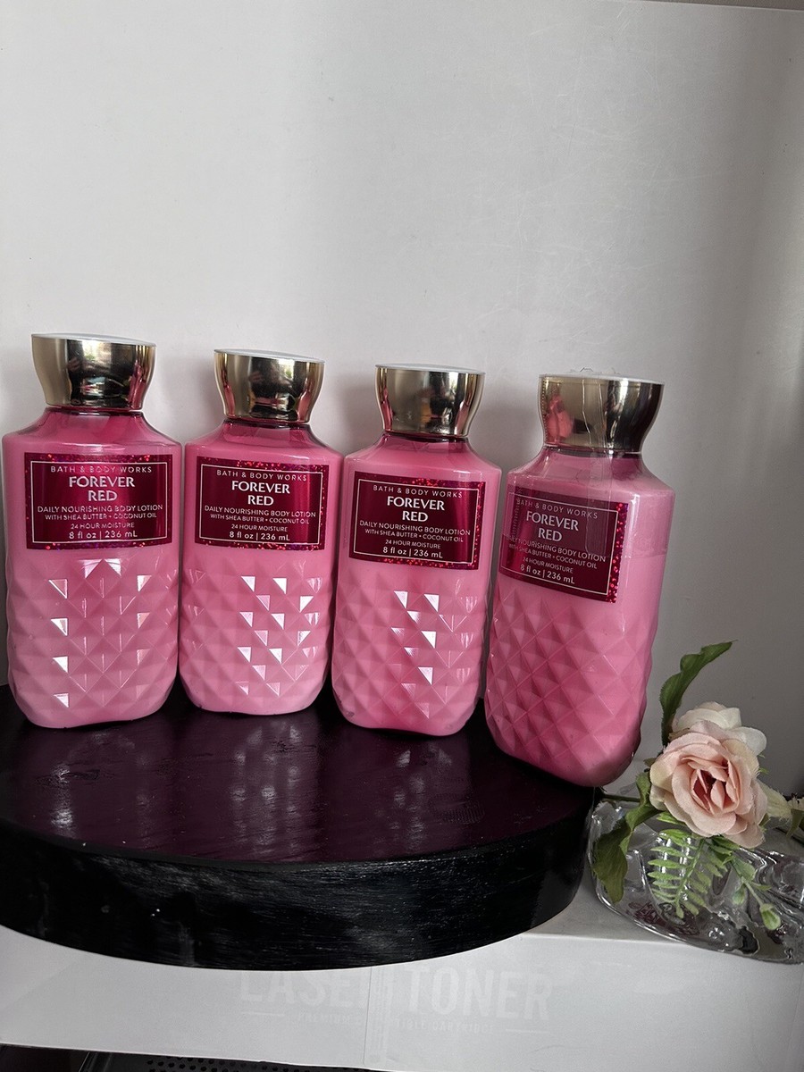 4 New FOREVER RED BATH & BODY WORKS BODY LOTION CREAM 24 Hr 4 New FOREVER RED BATH & BODY WORKS BODY LOTION CREAM 24 Hr