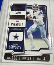 Dak Prescott 2023 Panini Contenders Season Ticket Red Zone FOTL #28 Cowboys