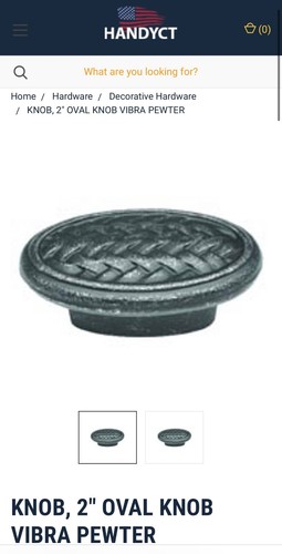Zinn Vibra Schrankknöpfe oval 2”x1,5” 39 davon