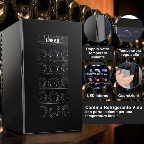 Cantina Refrigerante Vino Cantinetta Frigo Elettrica 18 Bottiglie 52 Lt 70W - Foto 8 di 10