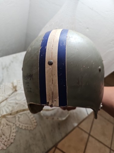 Vintage DALLAS COWBOYS Rawlings HNFL 2 Bar Football Helmet Large NFL Air-Flo - Picture 7 of 7