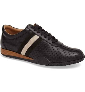 bally frenz perforated leather sneakers