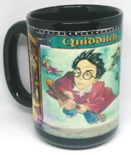 Harry Potter Coffee Mug Ceramic Flying on Broom Playing Quidditch Tea Cup 14 oz 