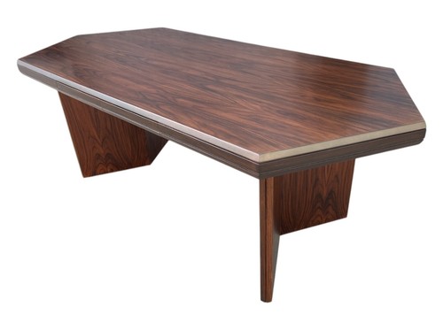 Vintage 1960s Mid-Century Rosewood Executive Desk – Restored, 2 Drawers, MCM - Picture 6 of 12
