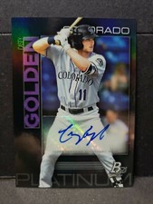 2020 Bowman Platinum Casey Golden Auto Colorado Rockies #TOP-1