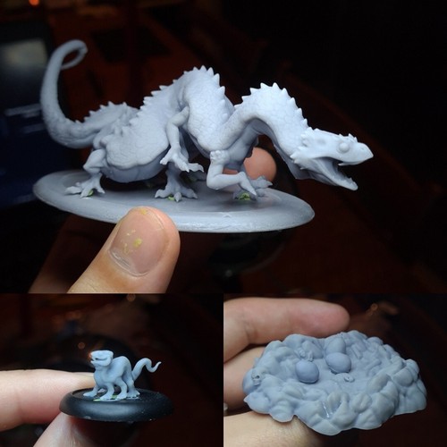 Basilisk Nest Set (x3)/Dungeons and Dragons/Wargaming/TTRPG/Warp Miniatures - Imagen 2 de 2
