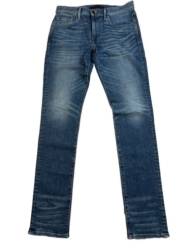 Pantalones de mezclilla para hombre Joe Asher calce ajustado elásticos lavado oscuro cintura talla 30