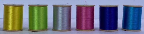 6 Ultimate NEON Coats & Clark Embroidery All Purpose Thread 300 Y 266 7260 Spool - Picture 2 of 18
