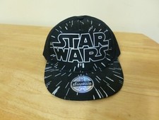 Star Wars Lucasfilm Spellout Logo Baseball Hat Cap Black Kids 
