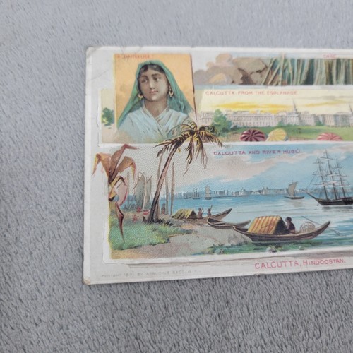 1891 Arbuckle Bros Calcutta India Coffee Trade Card – River Hugli Esplanade - Picture 2 of 9