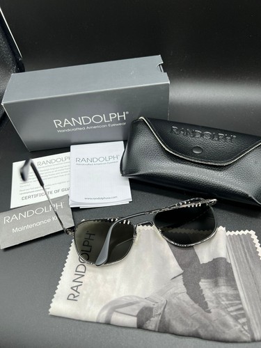 Randolph 58mm Aviator Gun Metal 140mm Glass Package Complete 6916F-29 - Picture 6 of 11