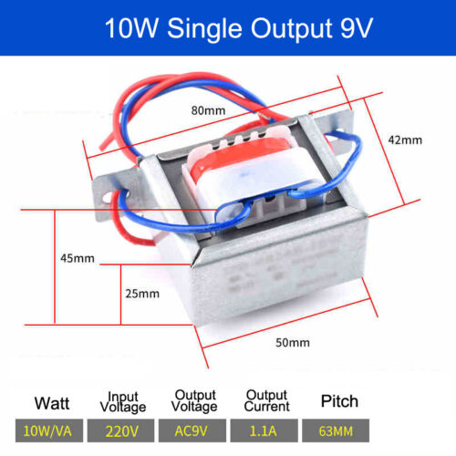 3W - 30W Power Transformer 220V Output 6V/9V/12V/15V/18V/24V AC Single/Dual Outp - Picture 19 of 31