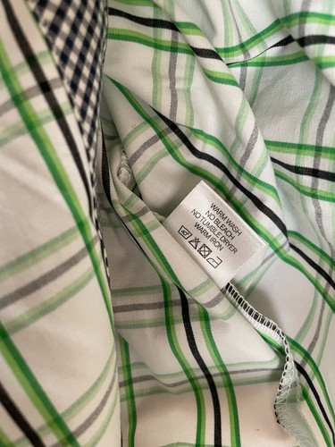 Boutique Green Plaid Short Sleeve Button Front Pocket Poplin Cotton Shirt 5T - Picture 7 of 7