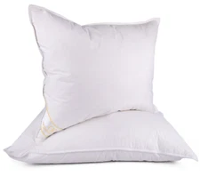 [SET OF 2] Organic Club Square Camel Wool Pillow All Season Bed Pillow 27x27"