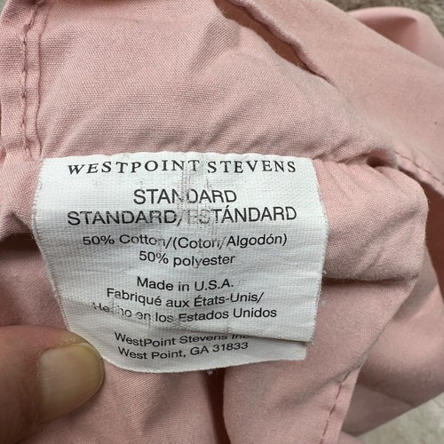 Single WESTPOINT STEVENS Pillowcase Sham Standard Dusty Rose Pink Ruffle 26x20 - Picture 4 of 5