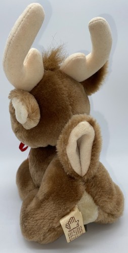 Peluche de Noël 9" vintage Applause Rudolph le renne au nez rouge - Photo 12 sur 12