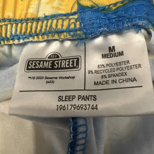 Cookie Monster Sleep Pants Size M 7/9 Sesame Street - Picture 3 of 3
