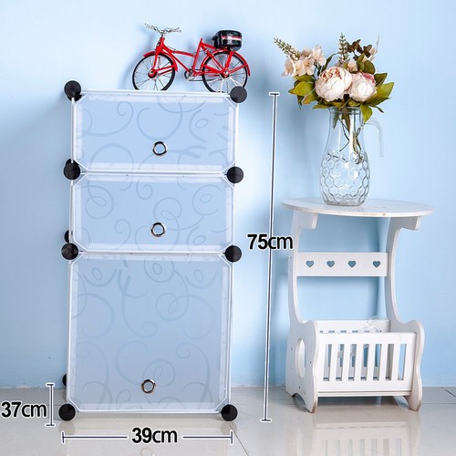 4 Colors Bedside Table Cabinet Lamp Shelf Side Nightstand Unit Storage Table - Picture 12 of 16