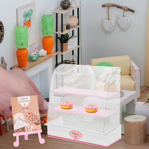 Espositore espositore per torte miniatura da forno armadio casa delle bambole armadio per torte - Foto 3 di 14