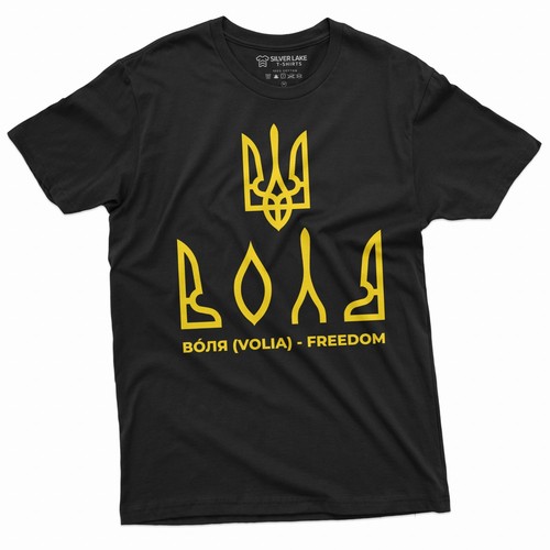 T-shirt Ucraina Trident Freedom giorno dell'indipendenza ucraina patriottica camicia Volia - Foto 3 di 9