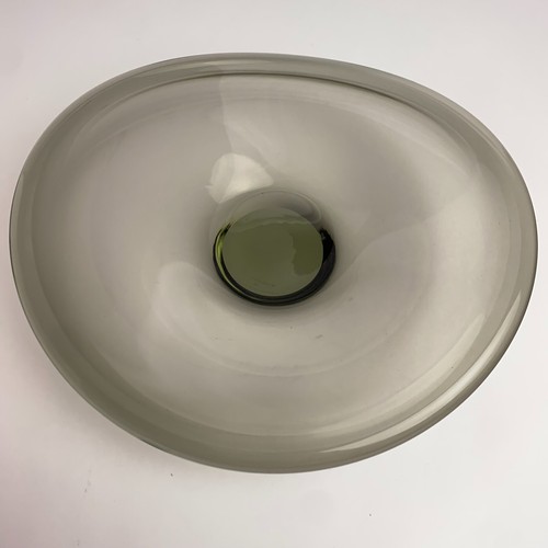 Smoked Grey Holmegaard Bowl Vintage Mid Century Modern Large 10.75”d x 2.75”h - Picture 6 of 13